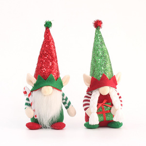 Figurine d'elfe de Noël avec chapeau à paillettes, décoration de gnome, ornement de salon, style scandinave réutilisable - Product Image 5