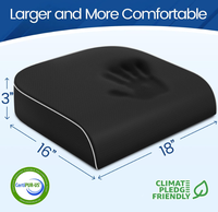 Coussin de siège ergonomique en mousse à mémoire de forme avec housse respirante et base antidérapante pour chaises de bureau et assise confortable à domicile