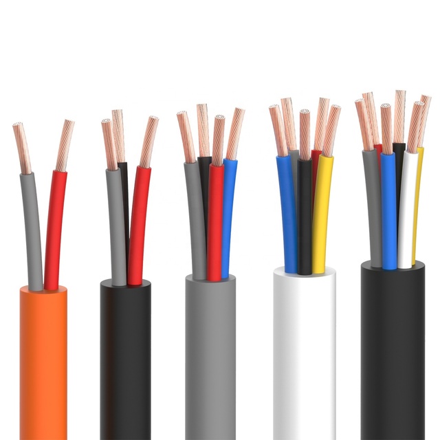 1.5mm2 10mm2 Flexible Cable 1 2 5 Core Multicore Power Electrical Copper Rvv Cable