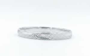 DIVYORO Modern Silver Tone Spiral Engraved Kada for <b>Men</b> Copper and Brass Designer Bracelet Durable Fashion Jewelry - Product Image 4