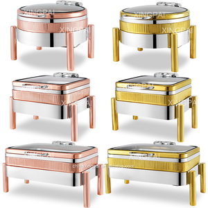 XINGPAI Andere Hotel-und Restaurant bedarf Rechteckige/quadratische/runde Chafing Dishes Royal Luxury Dubai Chafing Dish Buffet Set