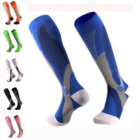 Chaussettes et collants de compression en nylon tricoté ODM pour la course et le yoga, longueur mollet, antidérapants, absorbants la transpiration et anti-odeurs