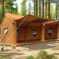 Tenda Kanvas Arab Mewah Tahan Air untuk Glamping di Luar Ruangan, Tenda Kemah Gurun Timur Tengah, Ukuran Dapat Disesuaikan