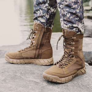 SF50 713 Tactical <b>Boots</b> Men <b>Brown</b> Waterproof Outdoor All Seasons <b>Lace</b>-Up High Top Hiking Style - Product Image 1