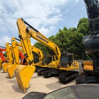Excavatrice d'occasion pas chère, pelle hydraulique sur chenilles Komatsu PC220 d'occasion avec pièces importées du Japon