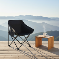 Chaise lune moderne portable en tissu Oxford 600D avec cadre métallique noir, épaissie et ultralégère, pour salle à manger, entrée, camping, pique-nique, pêche, plage