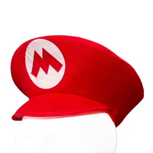Costume Cosplay d'Halloween Chapeau Super Mario Brothers Mario Pas Cher Super Mario Chapeau avec Barbe
