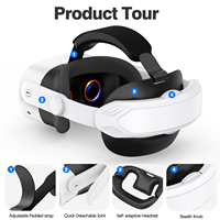 Nouvel accessoire de jeu VR, sangle de tête de remplacement avec une répartition uniforme de la gravité, compatible avec Meta Quest 2/3/3s