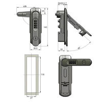 Cerradura de Combinación Deslizante Plateada, Negra y Cromada, con Doble Desbloqueo por Llave y Código, para Archivadores de Oficina y Casilleros Escolares