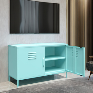Ensemble moderne de <span class=keywords><strong>meuble</strong></span> <span class=keywords><strong>TV</strong></span> et table basse en métal, <span class=keywords><strong>meuble</strong></span> de rangement bas pour salon et chambre avec armoire latérale pour appartement - Product Image 1