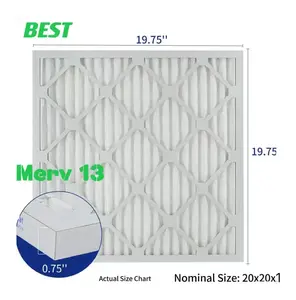 BEST Merv 8 13 Plissee-Klimaanlage aus Pappe Nordic Pure AC HVAC Heizung Color fill Frame 20 X20X1pack Ofen filter