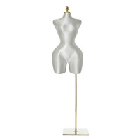 Maniquí Femenino de Medio Cuerpo con Curvas, Talla Grande Europea y Americana, de Plástico y Tela, con Cadera Ancha y Cintura Delgada, para Exhibición en Tiendas de Ropa