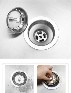 Noir évier de cuisine crépine panier en acier inoxydable <span class=keywords><strong>bassin</strong></span> <span class=keywords><strong>filtre</strong></span> cuisine évier <span class=keywords><strong>Kit</strong></span> de vidange couvercle de vidange en plastique égouttoir cuivre - Product Image 6