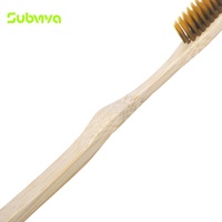 Brosse à dents d'hôtel à poils doux de qualité supérieure, manche en bambou naturel, emballage écologique en kraft, brosse à dents jetable pour les clients des complexes hôteliers