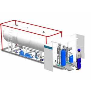 Estación de deslizamiento totalmente GLP para llenado de cilindros de gas, 10 M/T, gran oferta