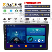 Flysonic prend en charge les services OEM système Android multifonctionnel 9 10 pouces 2din 1024*600 HD IPS lecteur DVD de voiture à écran tactile complet
