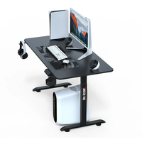 Bureau de jeu réglable en hauteur Wquantum avec porte-gobelet, bureau debout pour le bureau à domicile