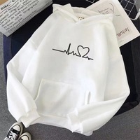 Sudadera con Capucha y Manga Larga de IStapromo Gifts, Top Holgado Estilo Coreano para Pareja para Mujer