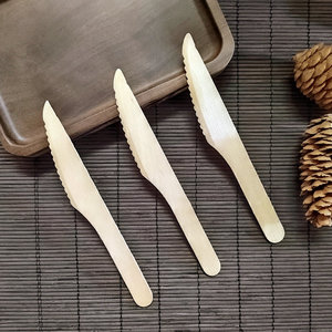 Bộ dao gỗ cán 160mm, dao cắt gỗ, nĩa và thìa làm bánh, dao gỗ cho trẻ em - Product Image 1