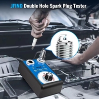 Testeur de bougie d'allumage de voiture à double trou réglable détecteur analyseur de bougie d'allumage outil de Diagnostic