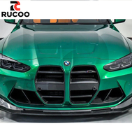 Calandre avant double en fibre de carbone sèche style ST Racing pour BMW G80 G81 M3 G82 G83 M4, kit carrosserie de pare-chocs avant à montage direct