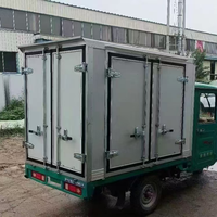 Vente chaude 1200W Corps Fermé Tricycle Réfrigéré Moto À Trois Roues Avec Cabine Gelée pour La Livraison De Crème Glacée