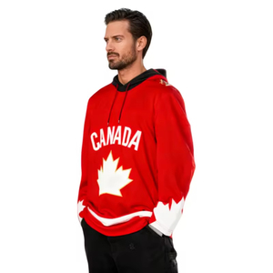 Maillot de hockey sur glace personnalisé avec logo, manches longues, imprimé à l'écran, coton et polyester, souvenir du Canada, uniforme de hockey sur glace - Product Image 4