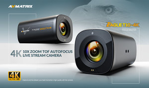 Caméra de diffusion en direct AVMATRIX Eagle T10-4K, <span class=keywords><strong>zoom</strong></span> optique 10x, webcam UVC 4K, mise au point automatique TOF pour <span class=keywords><strong>conférence</strong></span> USB, garantie 1 an - Product Image 2