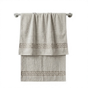 Ensemble de serviettes de bain pastel, douces, absorbantes, tissées, séchage rapide, en tissu éponge, pour cuisine, spa, bord de piscine, usage domestique, serviettes de bain en coton jacquard de luxe - Product Image 2