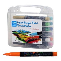 Ensemble de marqueurs de pinceau en acrylique de haute qualité pour le dessin d'art avec plusieurs couleurs