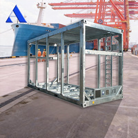 Conteneur de transport de 20 pieds (6 mètres) pour transformateur de puissance, variateur de fréquence et compresseur, avec châssis de transport, à vendre