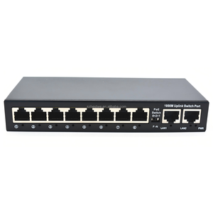 Hot Sale Unmanaged 8 10/100M <b>Ethernet</b> Ports + 2 100/1000M Uplink Ports 8FE*PoE+2GE POE <b>Switch</b> - Product Image 1