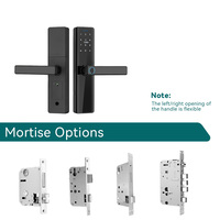 Goedkope elektronische voordeurvergrendeling Tuya TT biometrische code vingerafdruk app slimme cloud aluminiumlegering graad C WF24 houten deur