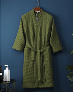 Peignoir de bain en tissu gaufré léger de luxe en gros, manches longues, peignoir de spa pour femmes - Product Image 6