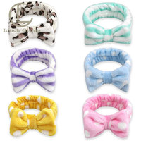 Serre-tête en tissu 3D style coréen, super doux, mignon, avec nœud blanc et noir, accessoires de coiffure en peluche pour femmes