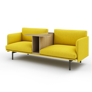 Canapé de réception haut de gamme en tissu pour bureau, design moderne, ensemble de canapés de direction avec bibliothèque - Product Image 2