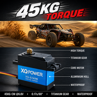 Servomoteur numérique étanche en titane 45KG avec moteur à noyau, coque intermédiaire en aluminium, 0.17s 6.8V pour voiture RC et avion RC XQ-POWER XQ-S3240M
