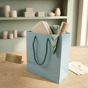Kraft Paper Handle <b>Bags</b> Supporting Custom Colored Handle <b>Bags</b> Used for Holiday celebrations and Small <b>Gift</b> Packaging. - Product Image 4