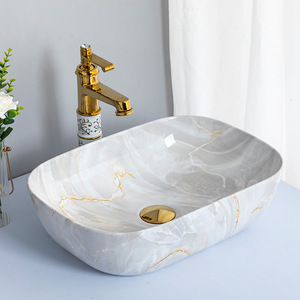 Lavabo da Appoggio in Ceramica con Foro Singolo, Lavandino da Bagno di Lusso Rotondo - Product Image 4