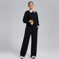 Ensemble de survêtement sportif deux pièces pour femme, design personnalisé, chaud pour l'hiver, haute qualité, sweat-shirt et pantalon de survêtement décontractés, ensemble de jogging pour femme