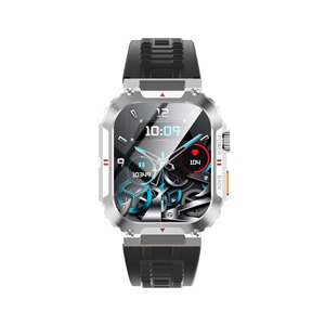 Drioshipping - Tracker d'activité pour hommes avec écran IPS 2,02 pouces, étanche IP68, appels Bluetooth, assistant vocal, moniteur de fréquence cardiaque, compatible iOS - Product Image 4