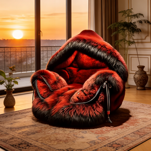 <span class=keywords><strong>Fauteuil</strong></span> Poire Rouge Luxe Grand Modèle à Capuche, Canapé Confortable, <span class=keywords><strong>Fauteuil</strong></span> Relax, Mobilier de Salon - Product Image 1
