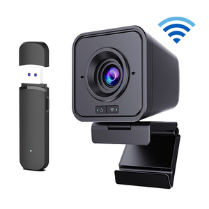 Webcam sans fil 2,4 GHz 1080P HD avec microphone, portée 20 m, 73. Grand angle |   Rechargeable par USB pour Zoom/Réunions/Cours en ligne Sans Fil - Product Image 1