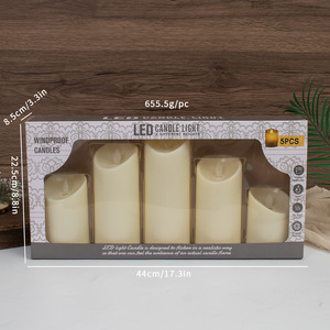 Thực tế nhấp nháy ngọn lửa <span class=keywords><strong>LED</strong></span> Nến dài tuổi thọ pin cho đám cưới bên trang trí nội thất Hàng Mã Nến Sáp điện tử - Product Image 5