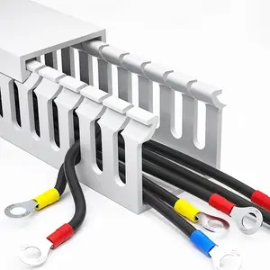 Plastic Wiring Duct 40x40mm Open Slotted Lead-Free Flame Retardant Pvc Material Insulated Wiring Ducts