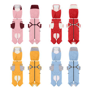 เสื้อแจ็คเก็ตสุนัขสำหรับลูกสุนัข แบบสี่ขา กันลม มีฮู้ดถอดได้ สำหรับกิจกรรมกลางแจ้ง ชั้นเดียว ใส่ได้ทุกฤดู สไตล์ลำลอง - Product Image 5