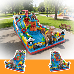 Parque de Dinosaurios Inflable Jurassic Adventure, Casa de Brinco con Diseños Realistas para Parques Infantiles Comerciales - Product Image 4
