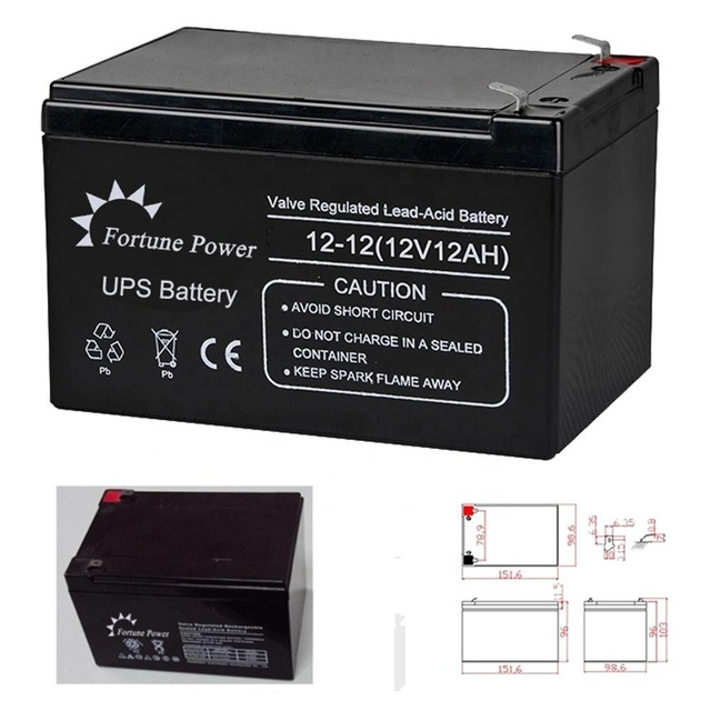 Electric Bike Battery 12V 12Ah AGM Sealed Deep Cycle Rechargeable Battery for Electric Vehicles Home Appliances & UPS