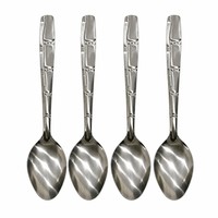 Cuillères de luxe en acier inoxydable 18/0, couverts métalliques pour coffret cadeau, mariage, réception, fête, OEM