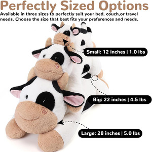 B869 vache pondéré peluche peluches grand jouet oreiller mignon jouets cadeaux adultes vache pondéré en gros sensoriel présent en peluche enfant - Product Image 2